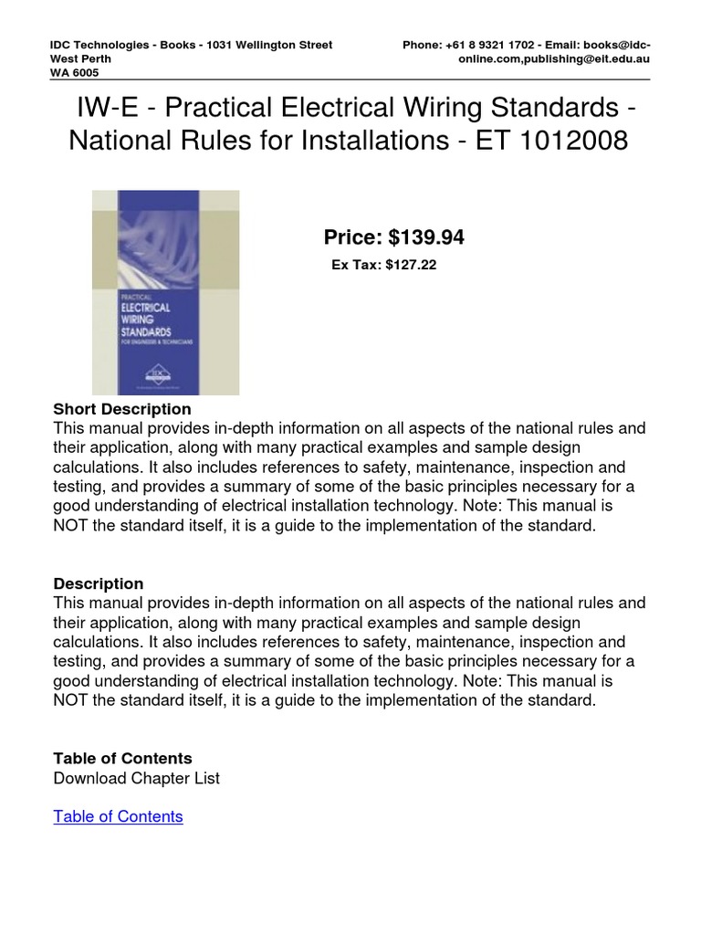 Product 61 | PDF | Electrical Wiring | Alternating Current