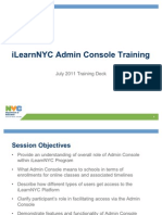 iLearnNYC Admin Console Training Presentation July 2011