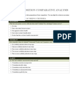 Value Proposition Comparative Analysis