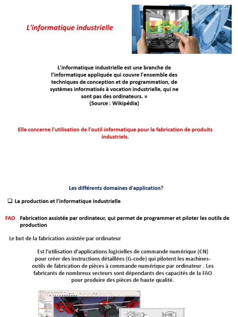 Introduction à l'informatique industrielle | PDF | Conception assistée ...