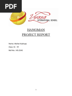 Project Report - Hangman