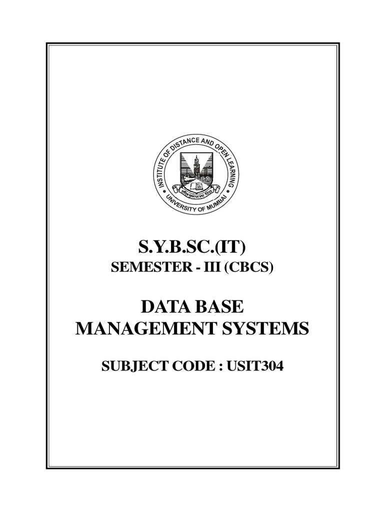 USIT304 Database Management Systems | PDF | Databases | Relational Model