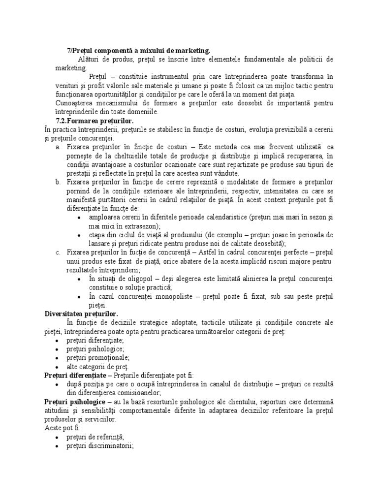 7.formarea Preturilor in Economia de Piata. PDF