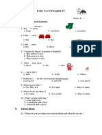 Daily Test 4 of English Kls 2 Bilingual BLN Nov 2022