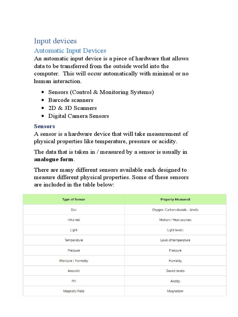Input & Storage Devices | PDF