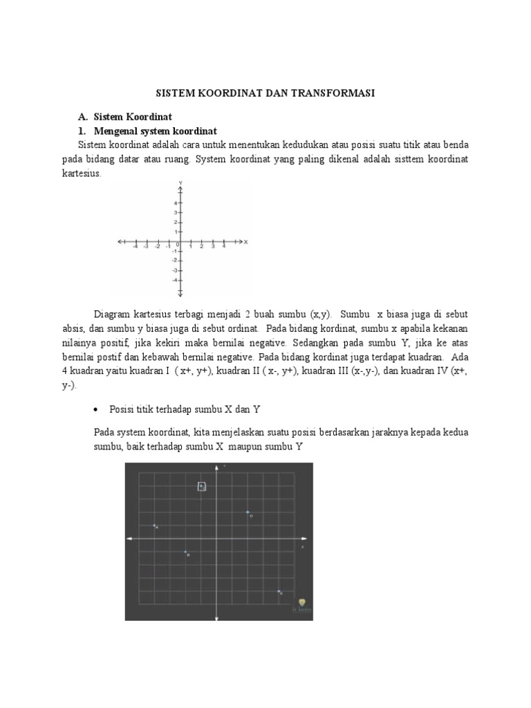 Sistem Koordinat Dan Transformasi Pdf