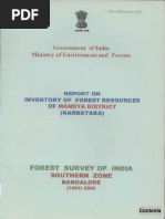 Report On Inventory of Forest Resources of Mandya Dist