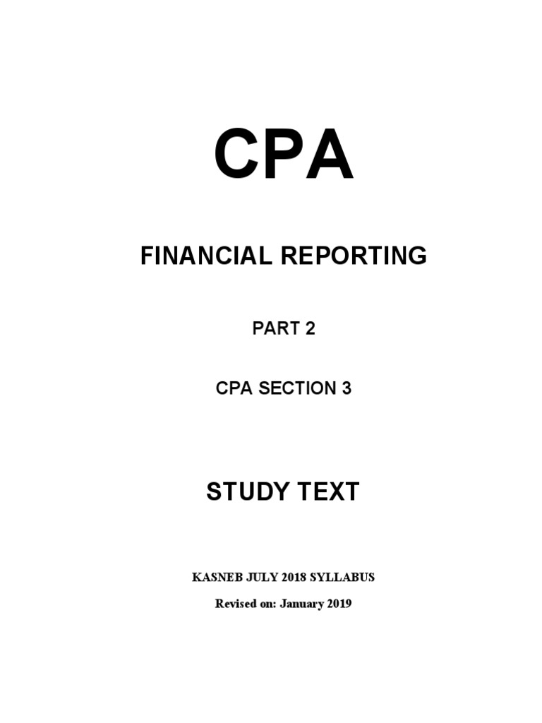 Cpa K Intermediate Financial Reporting | PDF | Depreciation | Loans