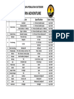 Rent Outdoor Equipment Catalog