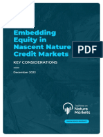 Embedding Equity in Nascent Nature Credit Markets