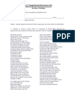 Evaluación Acumulativa de Castellano 5 Año