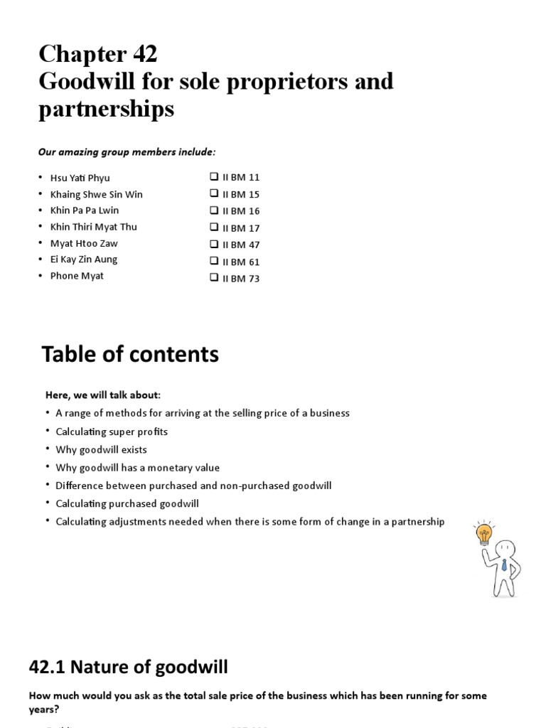 Accounting Presentation - Goodwill | PDF | Goodwill (Accounting ...