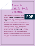 Anosmia Congenitala-Boala Genetica