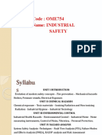 Ome754 Industrial Safety - Unit V Notes