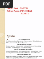 Ome754 Industrial Safety - Unit IV Notes