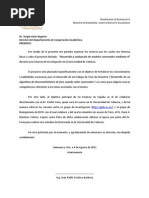 Carta de exposición de motivos diplomado