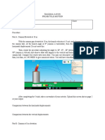 Simulation Activity PROJECTILE