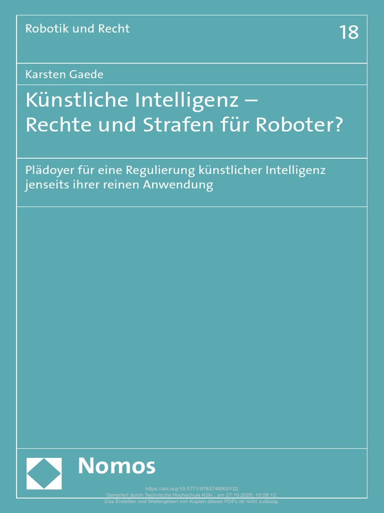 KI - Rechte Und Strafen Für Roboter | PDF