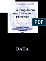 Skala Pengukuran Dan Instrumen Penelitian: Fakultas Farmasi Universitas Muhammadiyah Surakarta 2009