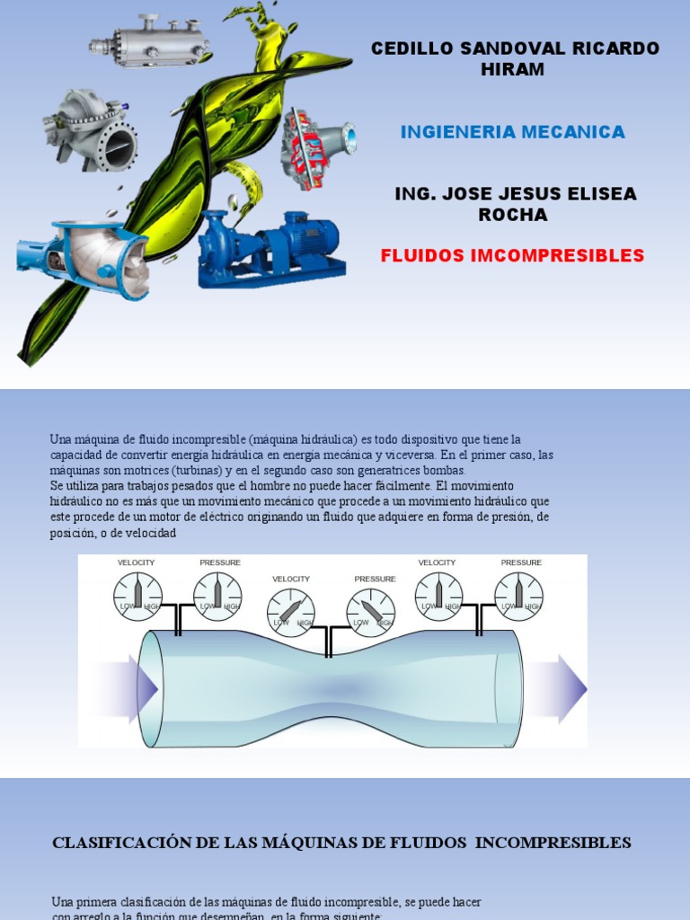 Investigacion Maquinas de Fluidos Cedillo Sandoval PDF Bomba Turbomaquinaria