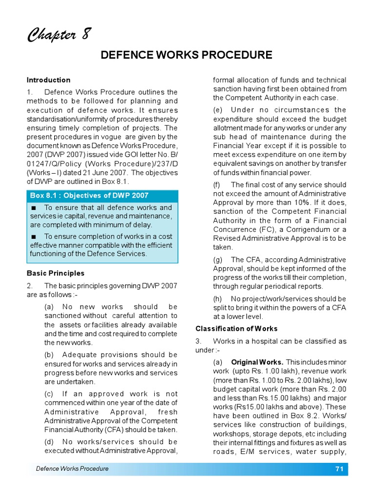 Defence Works Procedure Overview | PDF | Economies | Business