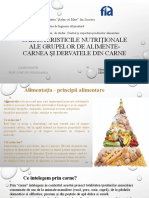 Caracteristicile Nutriționale Ale Grupelor de Alimente - Carnea Și Derivate Din Carne