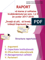 Raport Stare Sem I Si II 2017 2018 Scoala NR 1 Dascalu