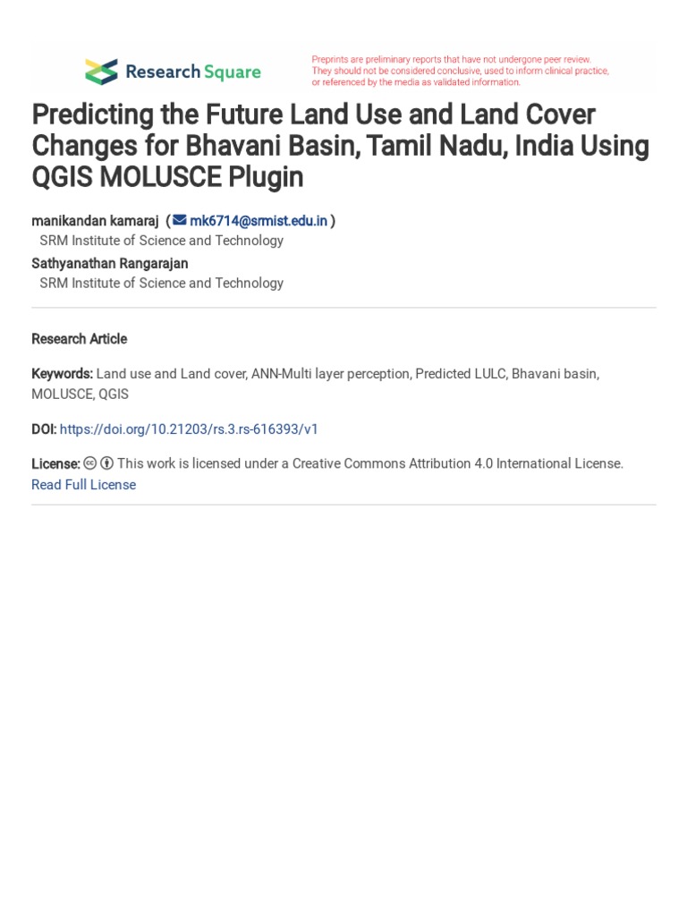 Predicting The Future Land Use and Land Cover Chan | PDF | Geographic