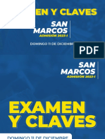 San Marcos Examen y Claves Domingo 11 Diciembre