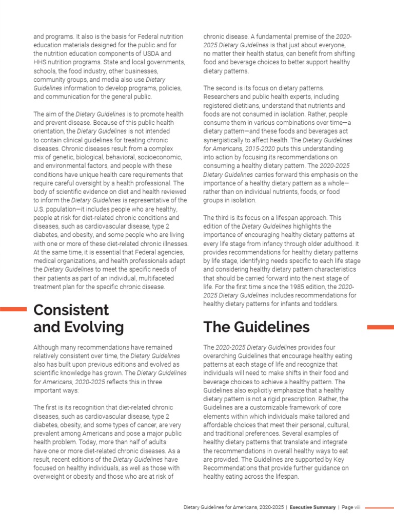 2023 DIETARY GUIDELINES visual data 2