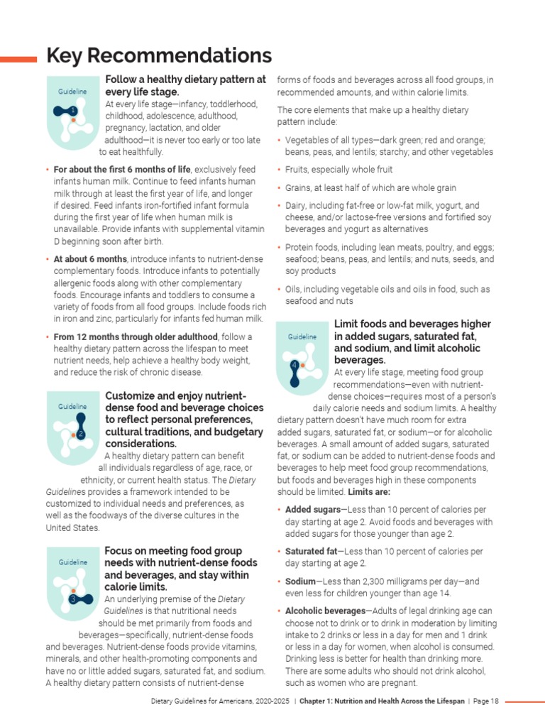 Nutrition Guidelines for All Ages | PDF | Healthy Diet | Diet & Nutrition