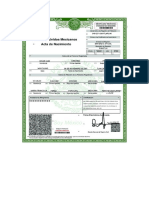 Acta de Nacimiento para Llenar