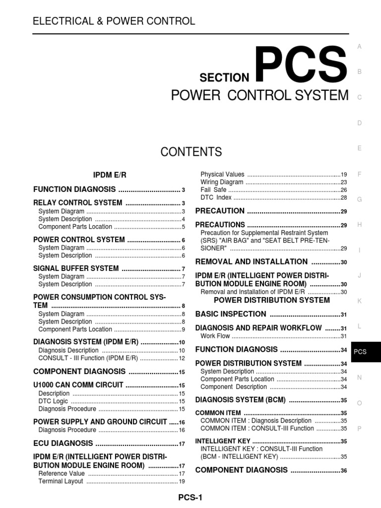 Power Control System Section PDF Relay Headlamp