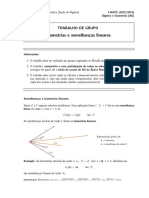 Isometrias e semelhanças lineares