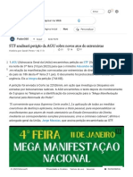 STF Analisará Petição Da AGU Sobre Novos Atos de Extremistas