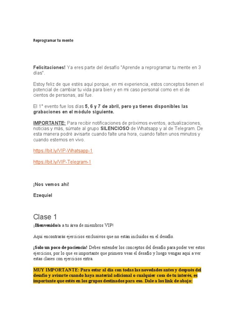 Reprogramar Tu Mente Pdf Mente