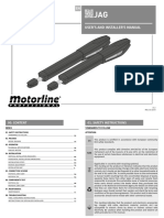 Fisa Tehnica Kit Automatizare Poarta Batanta Motorline KIT JAG 600 - 230V