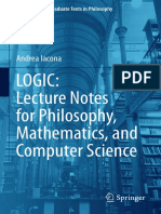 (Springer Undergraduate Texts in Philosophy) Andrea Iacona - LOGIC - Lecture Notes For Philosophy, Mathematics, and Computer Science-Springer (2021)
