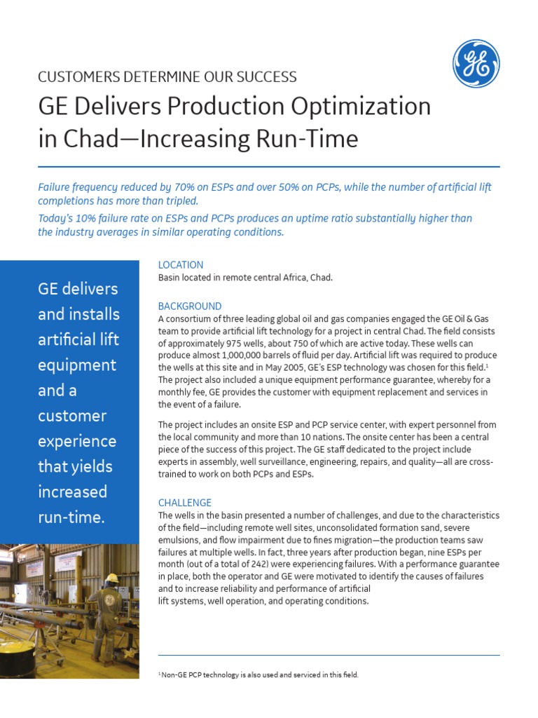 Bhge Esp Case Study Chad | PDF