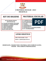 Lista de Mateerial Infantil Ii 2023