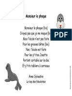 Chanson Monsieur Le Phoque Anne Sylvestre