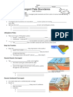 Convergent Plate Boundaries Guided Notes