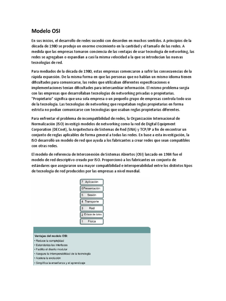 Guía del Modelo OSI y TCP/IP | PDF | Modelo osi | Protocolos de internet