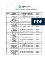 Matriz Curricular Do Curso de Engenharia Mecânica