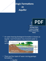 Geologic Formations As Aquifers