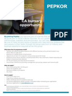 Pepkor CA bursary opportunity for finance professionals