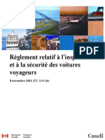 Règlement Relatif À L'inspection Et À La Sécurité Des Voitures Voyageurs