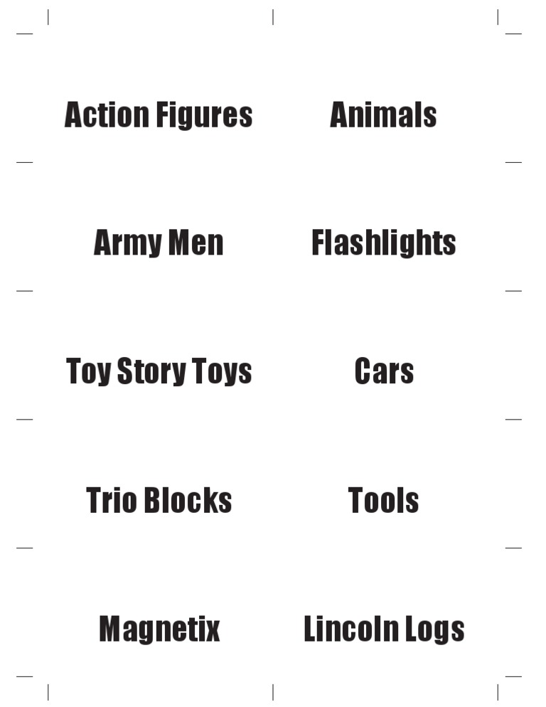 Toylabels BC | PDF | Toys | Scale Modeling