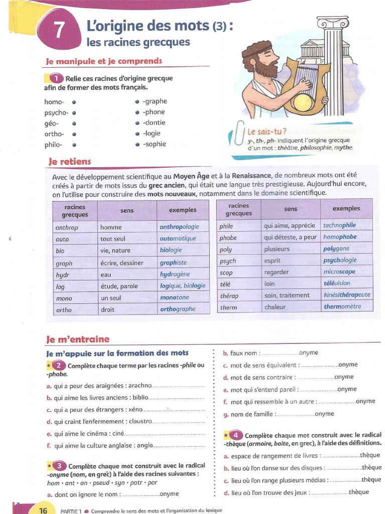 Vocabulaire Les Racines Grecques PDF