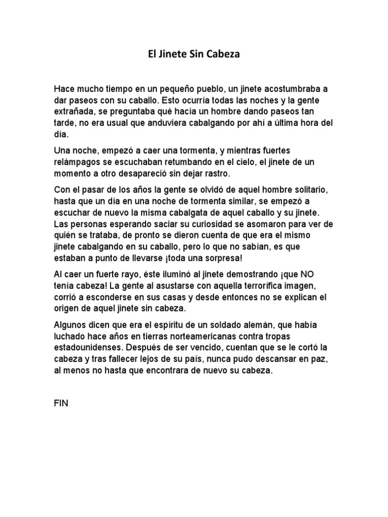 Jinete Sin Cabeza | PDF